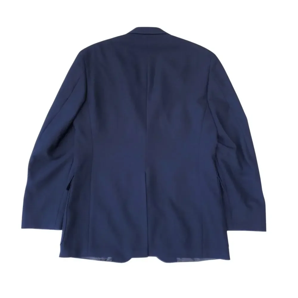 Vintage Palm Beach Blue Wool Poly Gold Button Blazer Jacket Sport Coat 40R